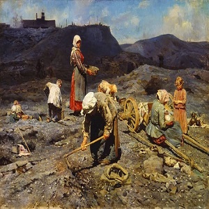 The Poor Collecting Coal in a Wrought Out Mine by Nikolai Kasatkin2
